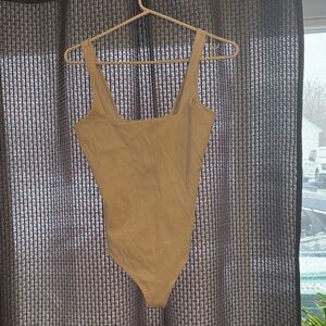 Good American Cream Bodysuit